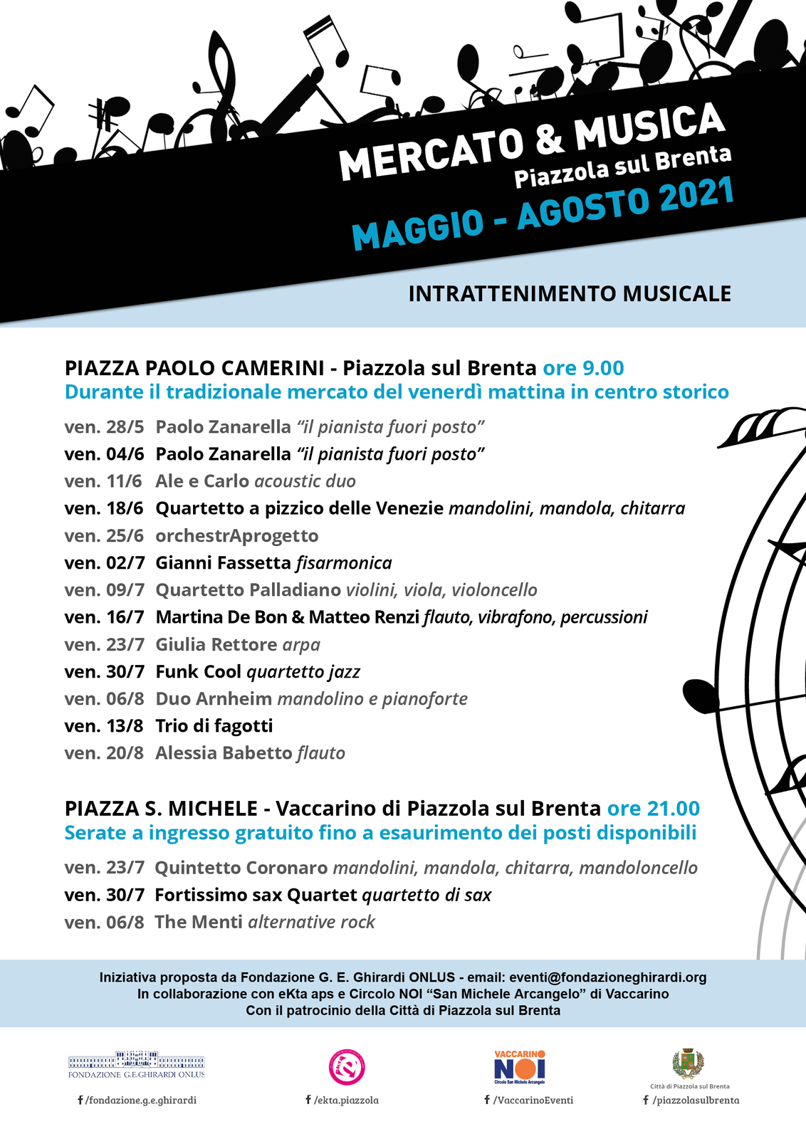 MERCATO & MUSICA programma 2021