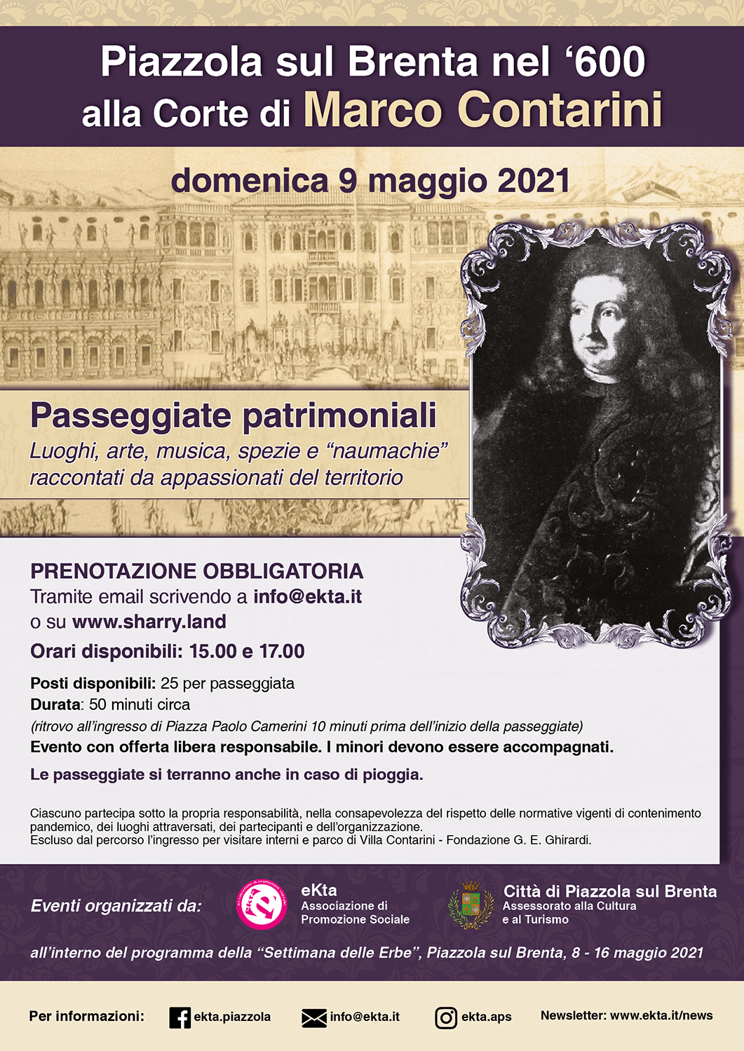 Passeggiata Patrimoniale - 9 maggio 2021 -Piazzola sul Brenta nel '600